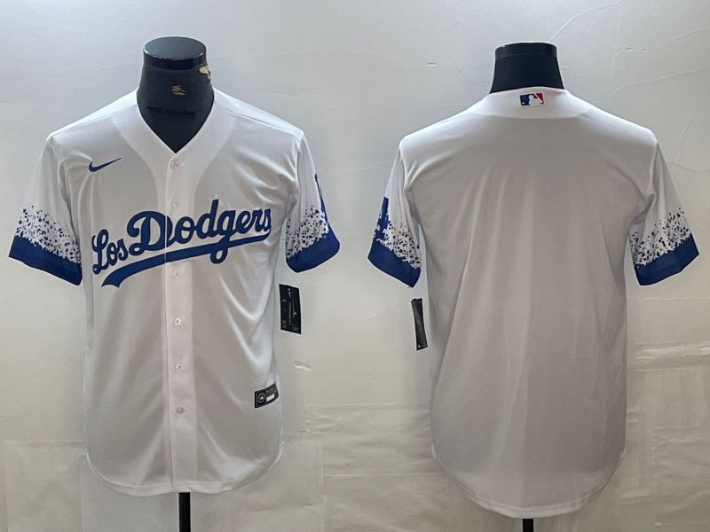 Men 2025 Los Angeles Dodgers Blank White City edition Nike MLB Jersey style 6232->los angeles dodgers->MLB Jersey